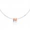 Hermes Cage d'H Necklace Pink in Lacquer With Gold
